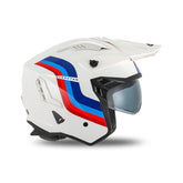 Casco Cross Jet Sheratan UFO HE13002WT Bianco/Rosso/Blu